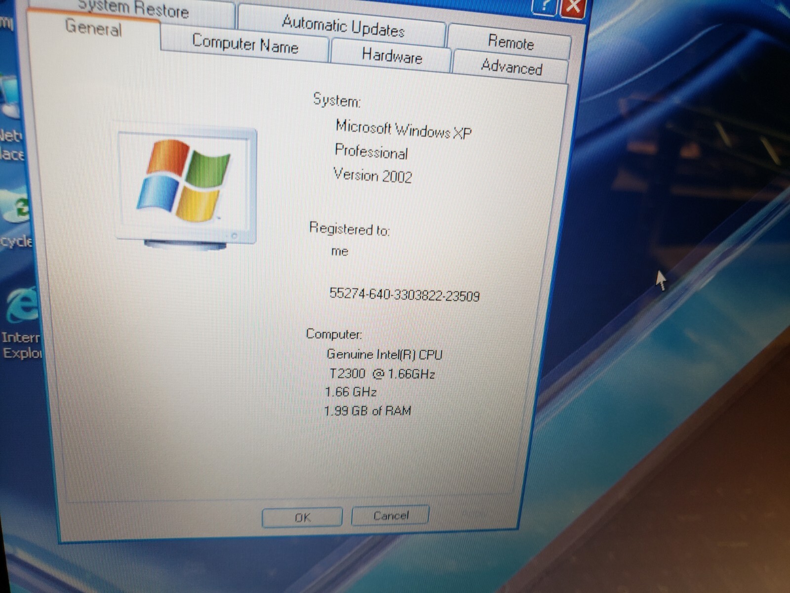 ByteSpeed Laptop Z96Fm 1.66GHz 2GB RAM 100GB 15.6″ Wide Glossy WinXP – Clean