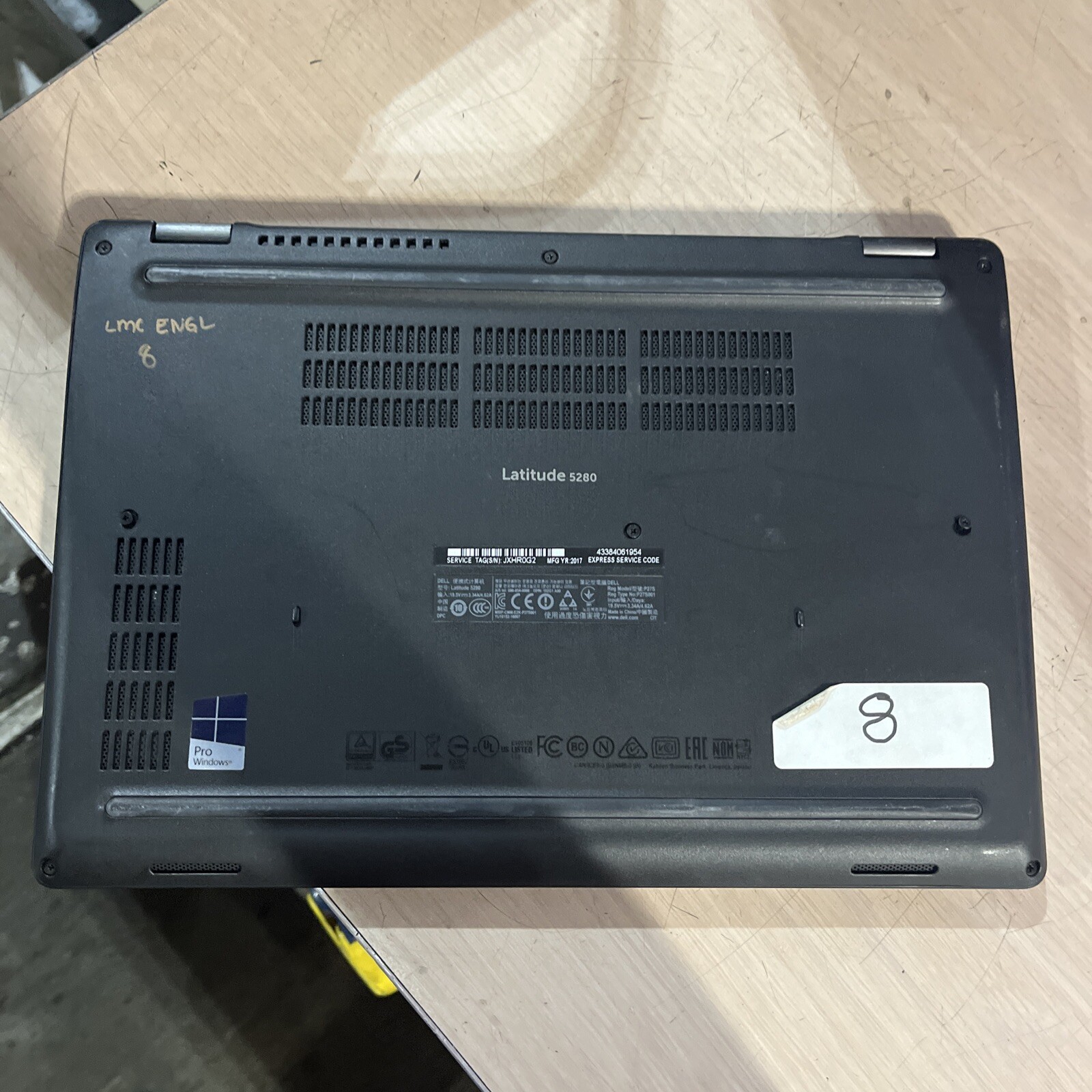 DELL LATITUDE 5280 INTEL CORE I3-7100U 2.40GHZ 8GB RAM NO HD ,.