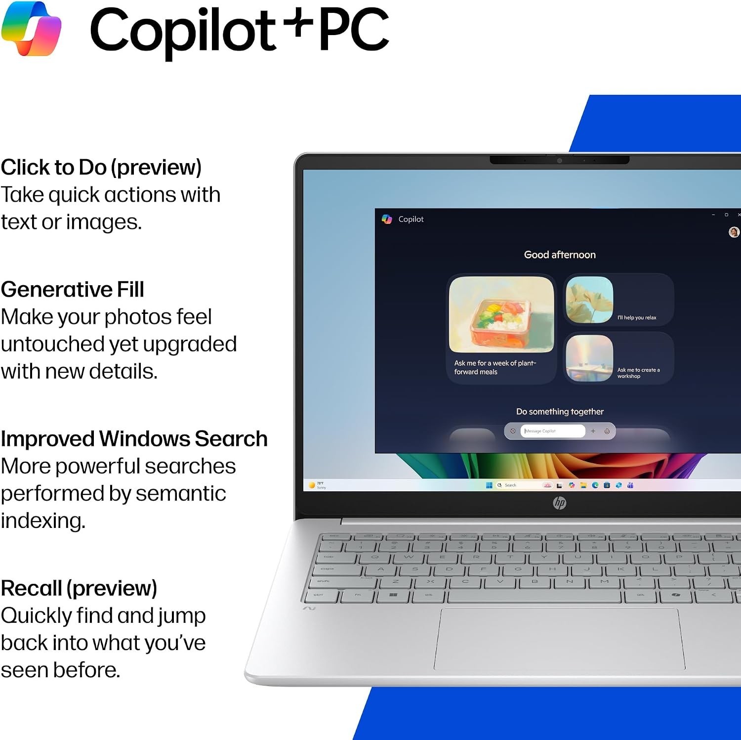 HP OmniBook 3 14 inch Next Gen AI PC, 2K Display, Snapdragon 14-hz0099nr