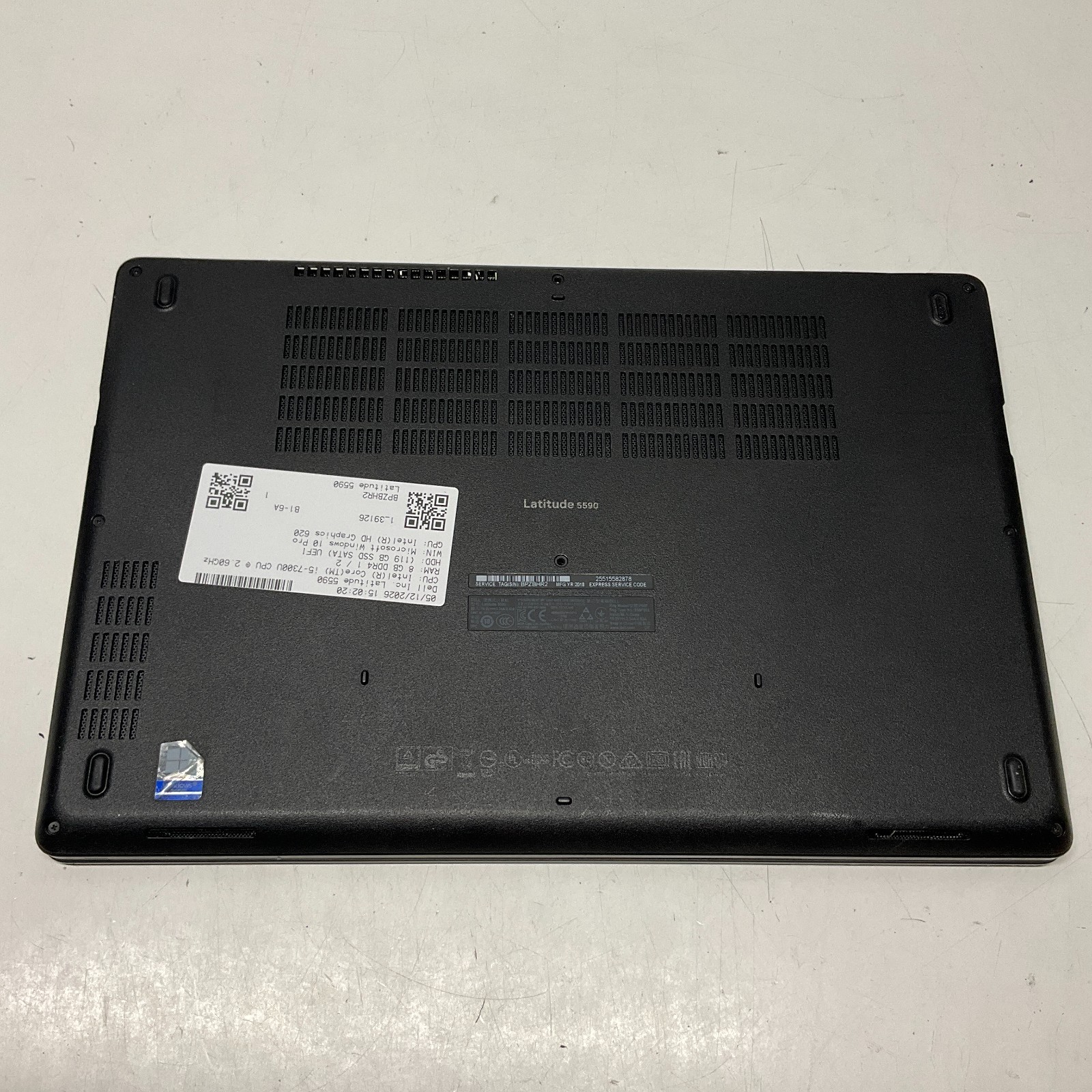Dell Latitude 5590 i5-7300U 2.60GHz 8GB 128GB SSD WIN10 Pro Laptop Notebook PC