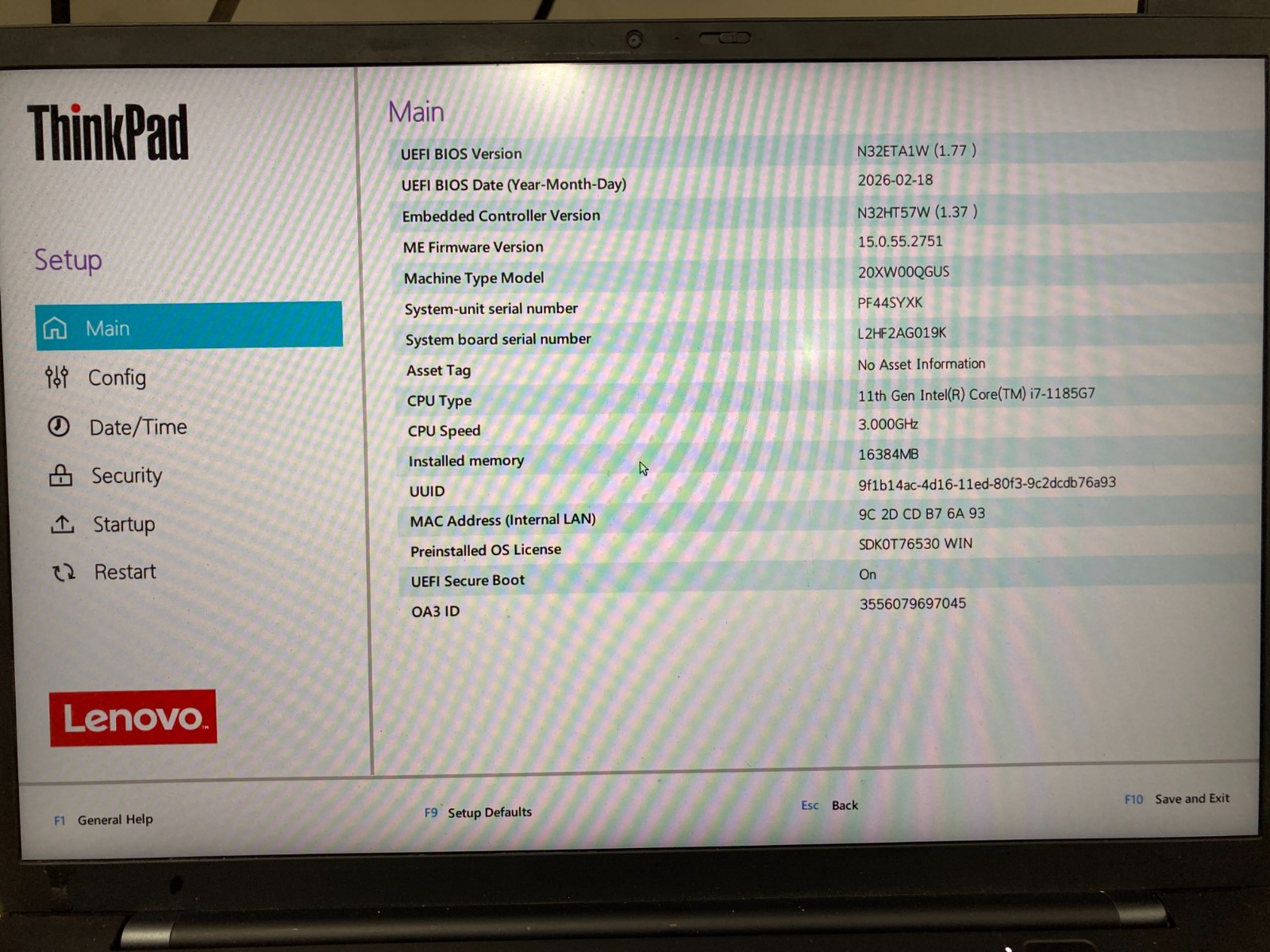 Lenovo ThinkPad Carbon Gen9 i7-1145G7 16GB No HDD Bad Speakers & Trackpad *Parts