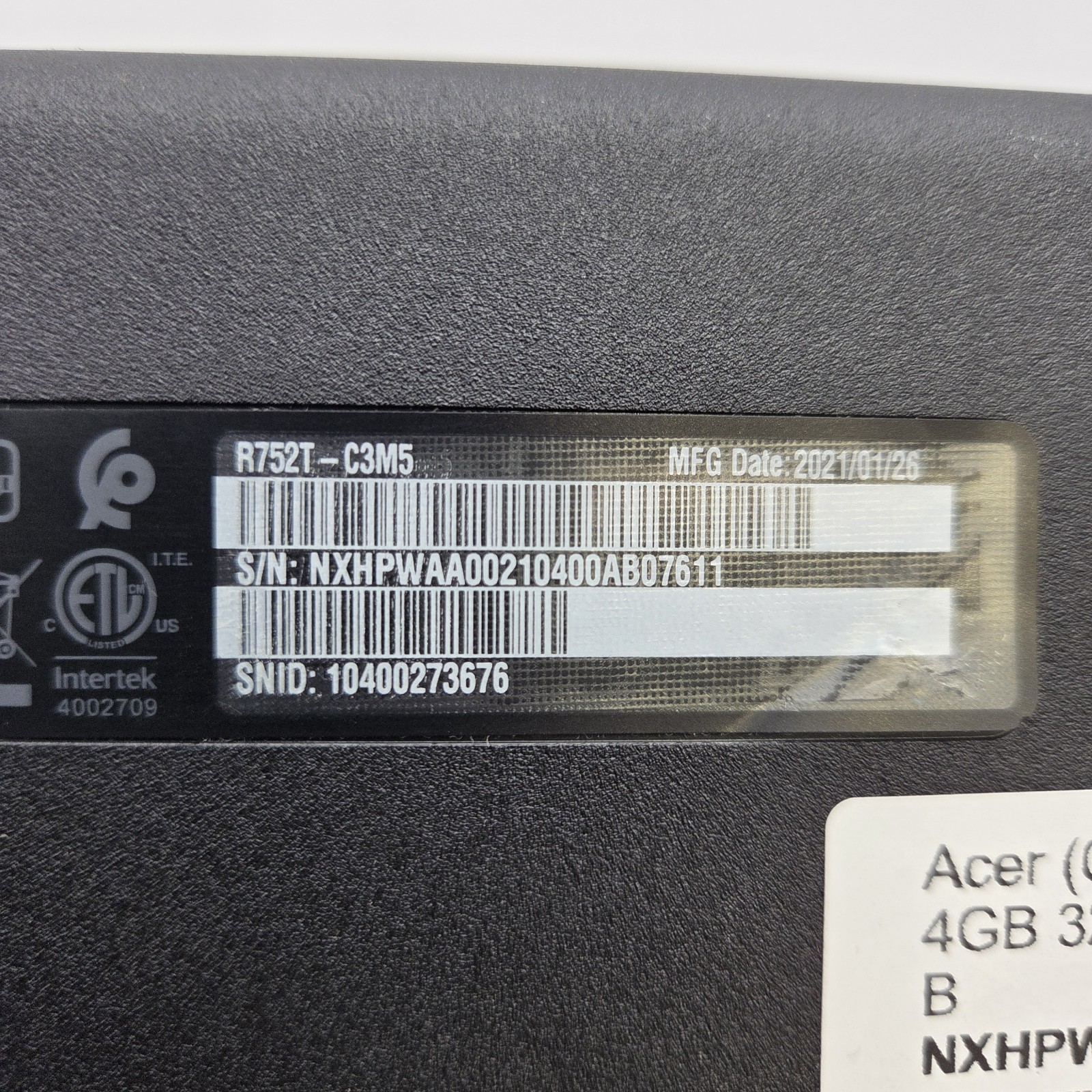 Acer Chromebook Spin 511 R752T-C3M5 11.6″ 32GB, Black