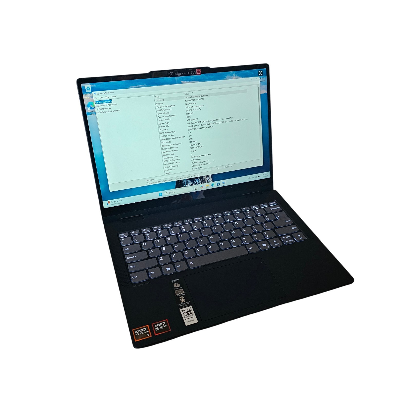 Lenovo Ideapad 5 – 14AKP10 – 2-in-1 14″ Ryzen Ai 7 350 16GB – 1TB SSD Excellent