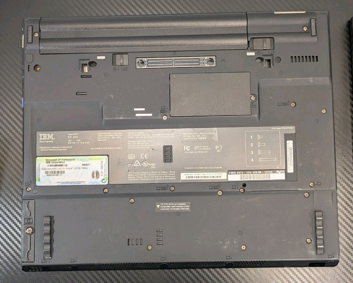 (2) IBM ThinkPad T41 Vintage Laptops XP 768 MB RAM 40GB IBM Era Excellent, READ