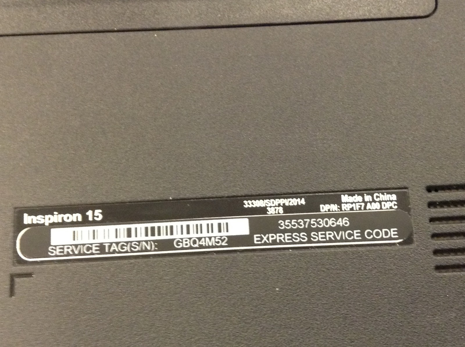Dell Inspiron 15-3543 i3-5005U 2.0GHz Laptop 15.6″ w/4GB, DVD+RW, READ