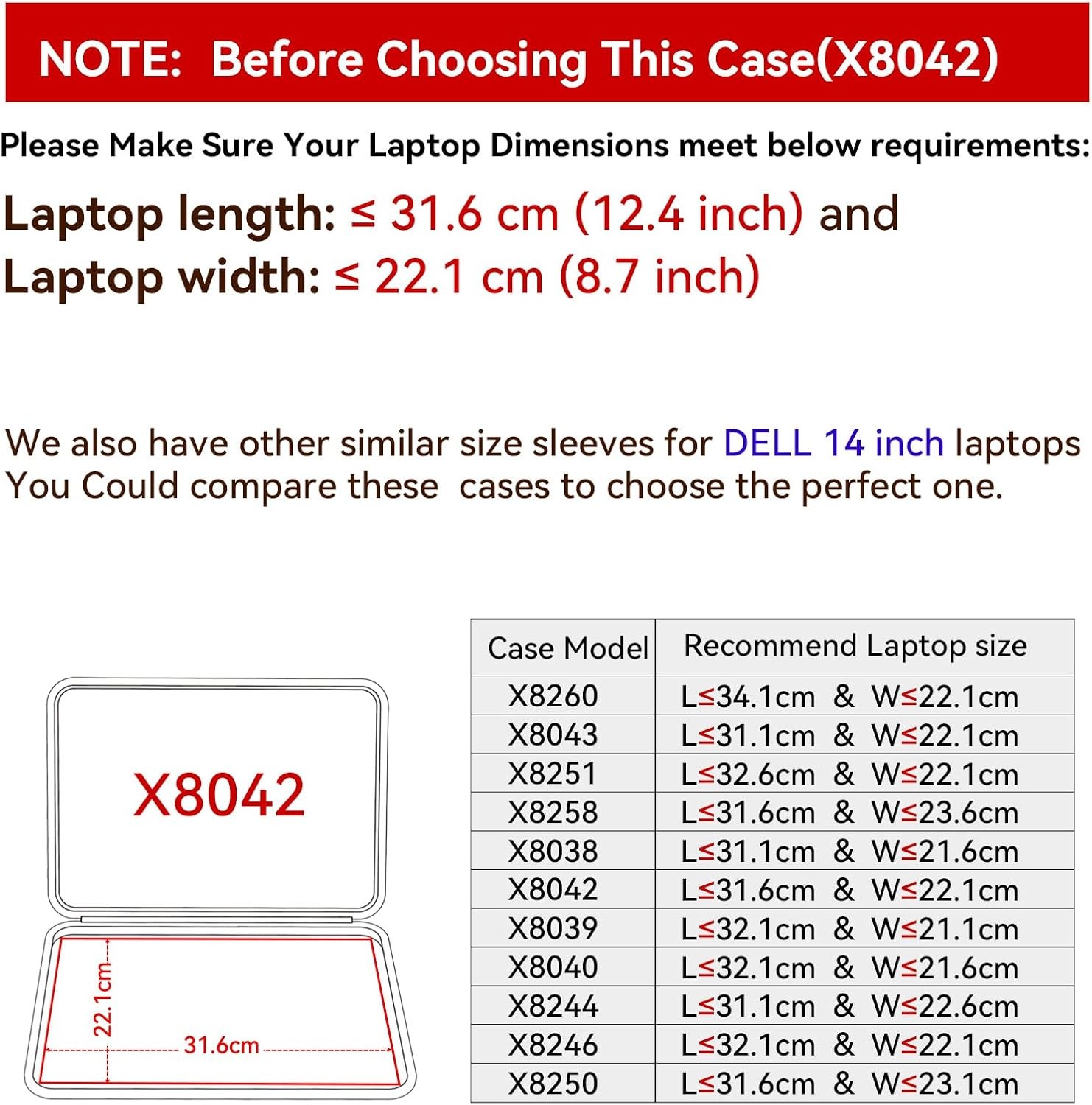 Protective Hard EVA Sleeve Bag for 14 inch DELL Latitude 7455 Notebook Laptop