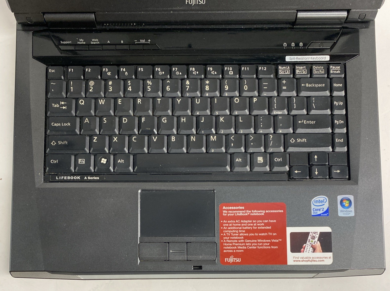Fujitsu LifeBook A6120 Core 2 Duo T5550 1.83 GHz 2GB RAM 180GB HD Windows Vista