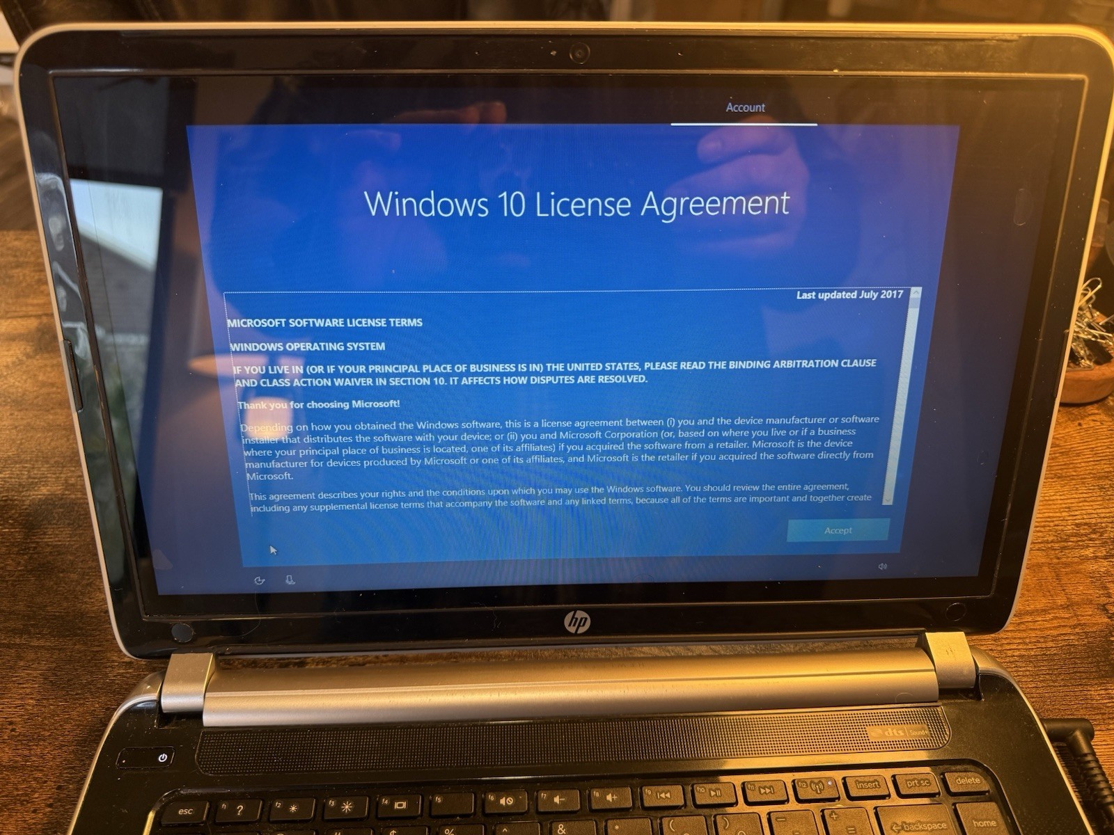 HP Pavilion 14 in AMD A8 Elite Quad-Core Laptop Windows 10 Silver Used