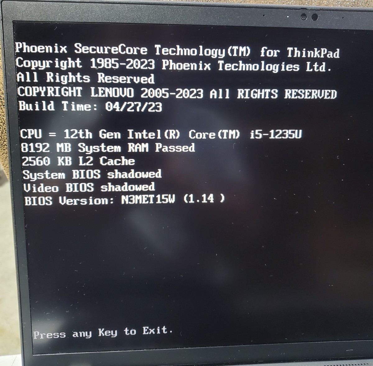 Lenovo ThinkPad T16 Gen 1 – 1.6 GHz i5-1235U 8GB RAM- 256GB SSD