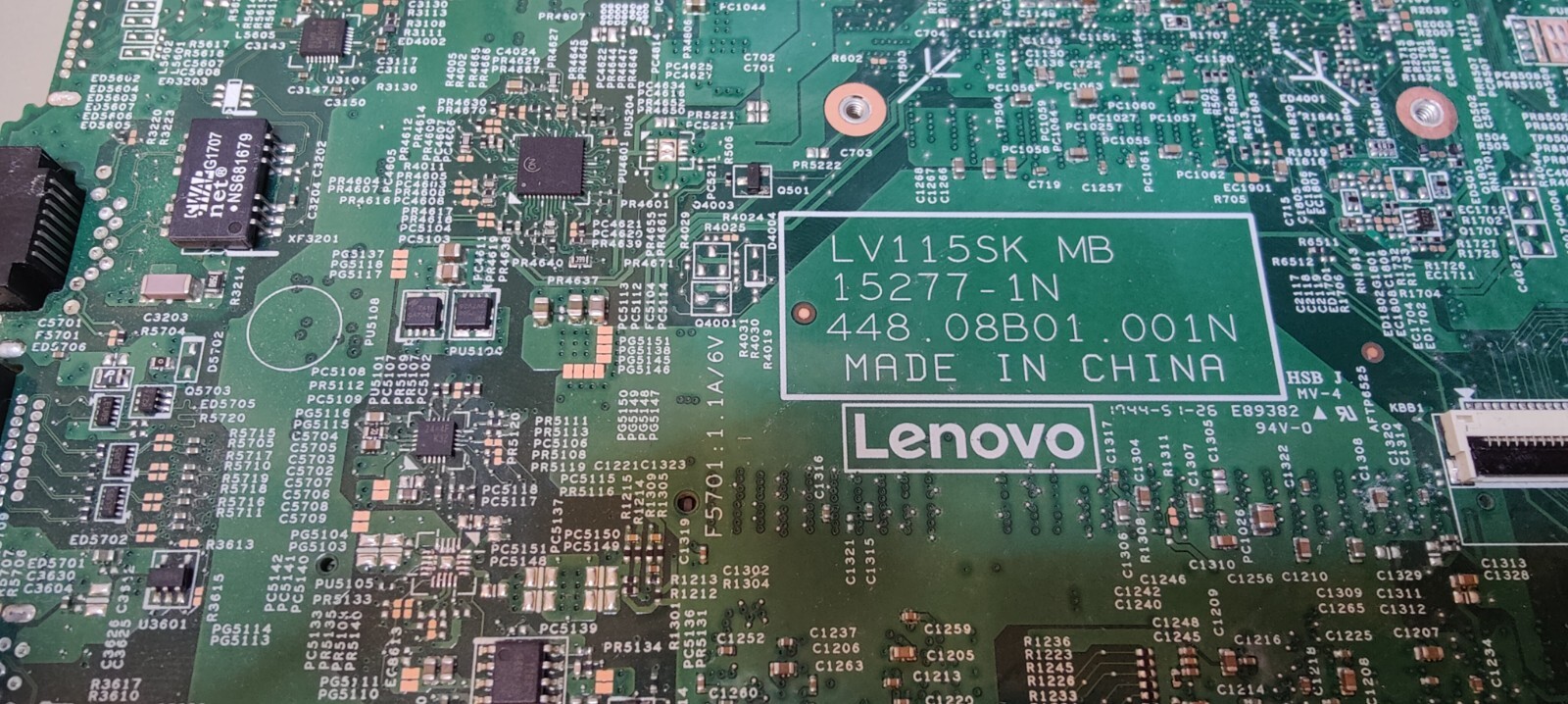 LENOVO V110-15 MOTHERBOARD 448.08B01.001N I3-6006U INTEL UHD 520 4GB RAM