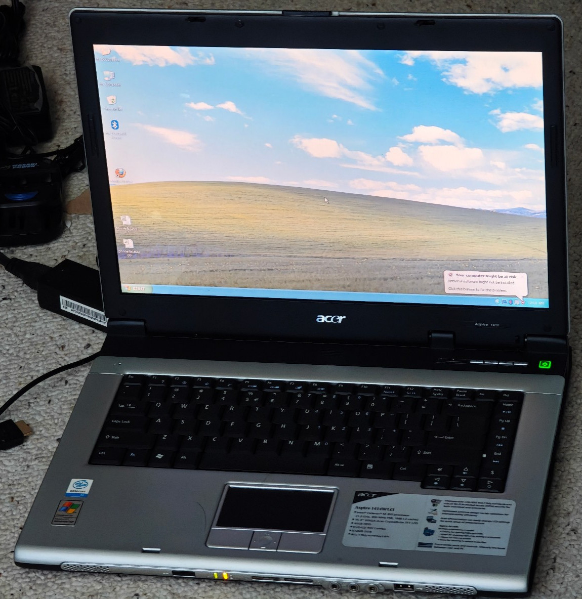 Acer Aspire 1414WLCi ZL1 1410 – 40GB HDD, 512MB RAM, Intel Celeron M, Win XP