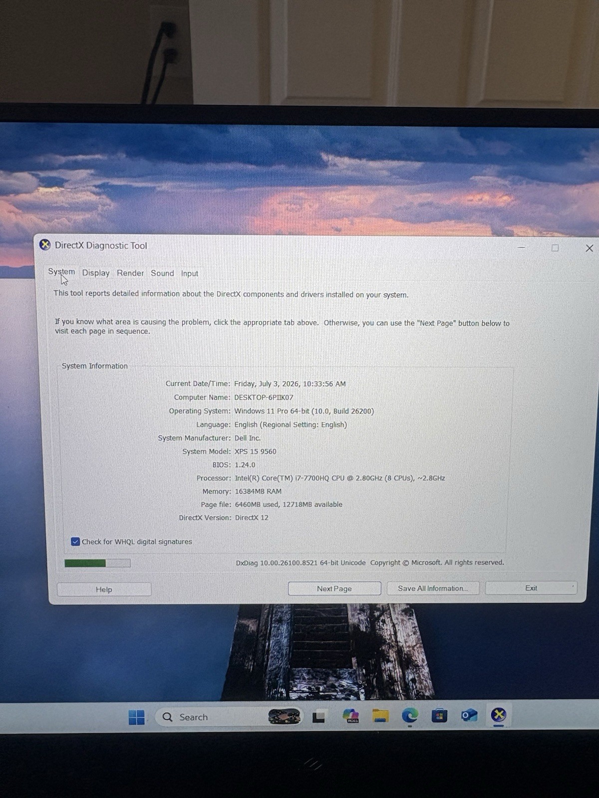 Dell XPS 15 9560 15.6″ i7-7700HQ 16GB SSD GTX 1050 Win11 Pro Silver