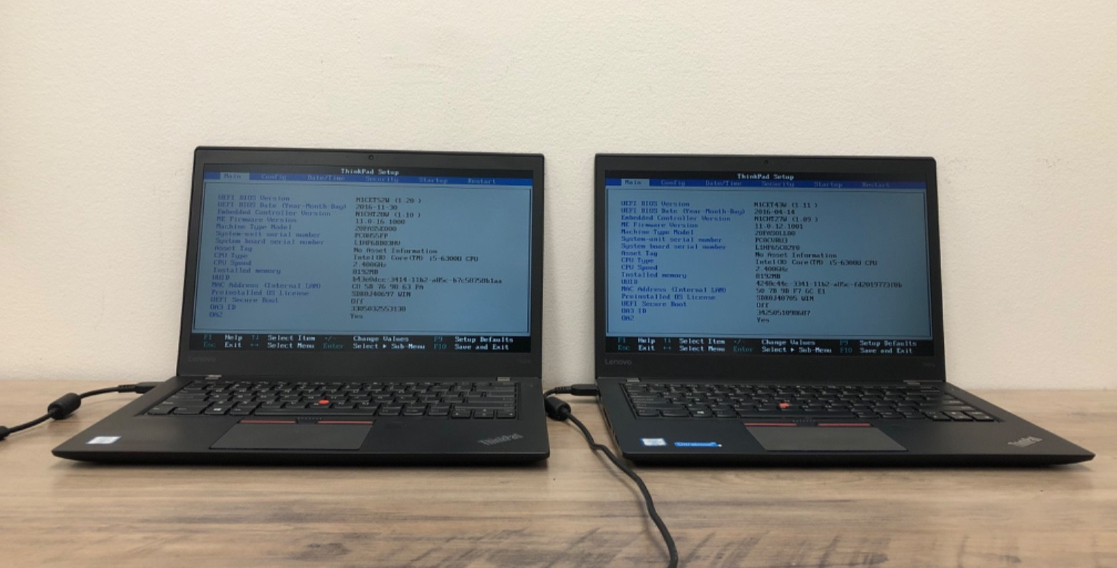 [LOT OF 2] Lenovo ThinkPad T460s i5-6300U@2.4GHz 8GB RAM NO SSD/OS