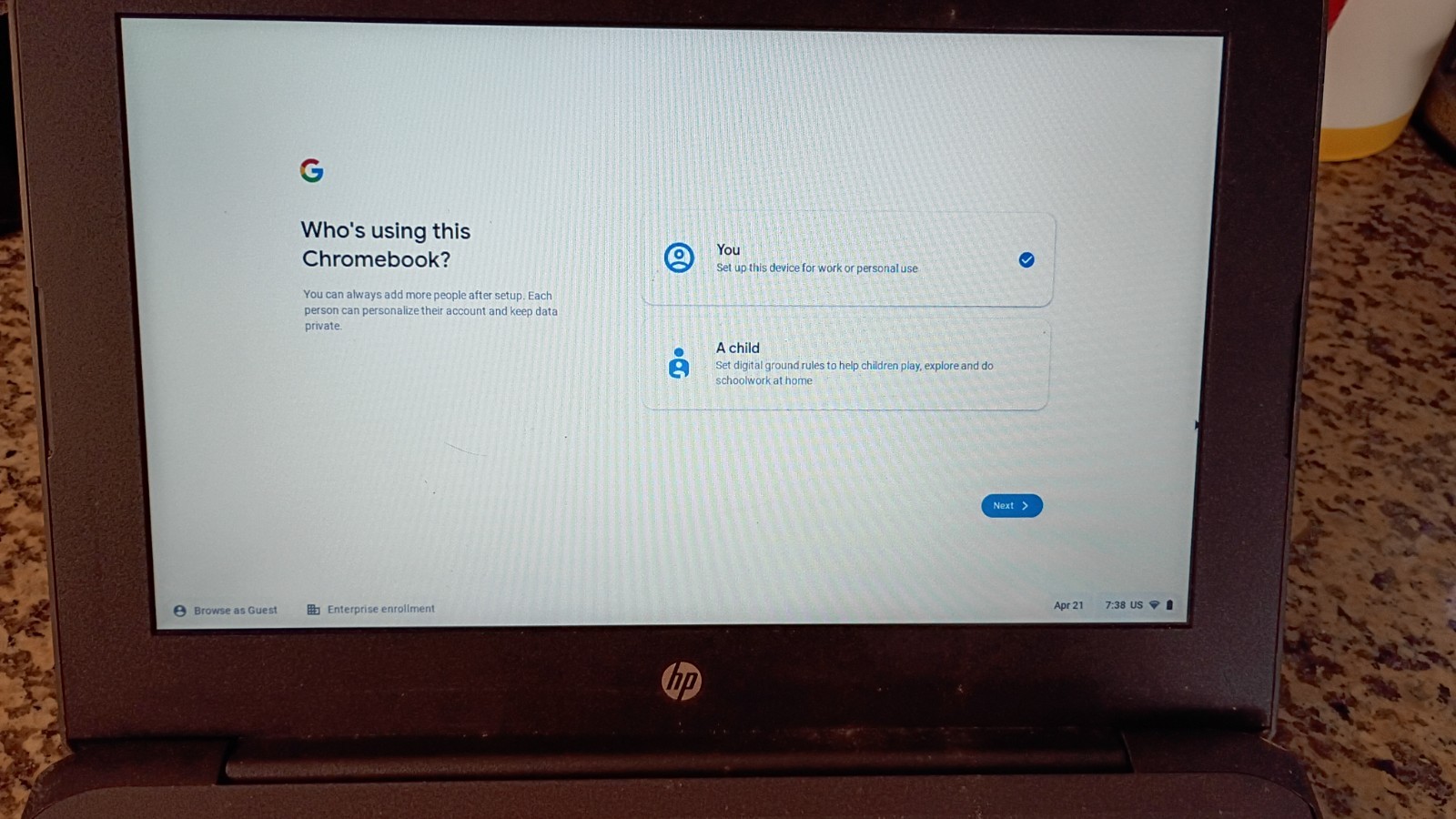 HP Chromebook 11a-nb0013dx 11.6 inch (32GB, Intel Celeron, 4GB) Ash Gray