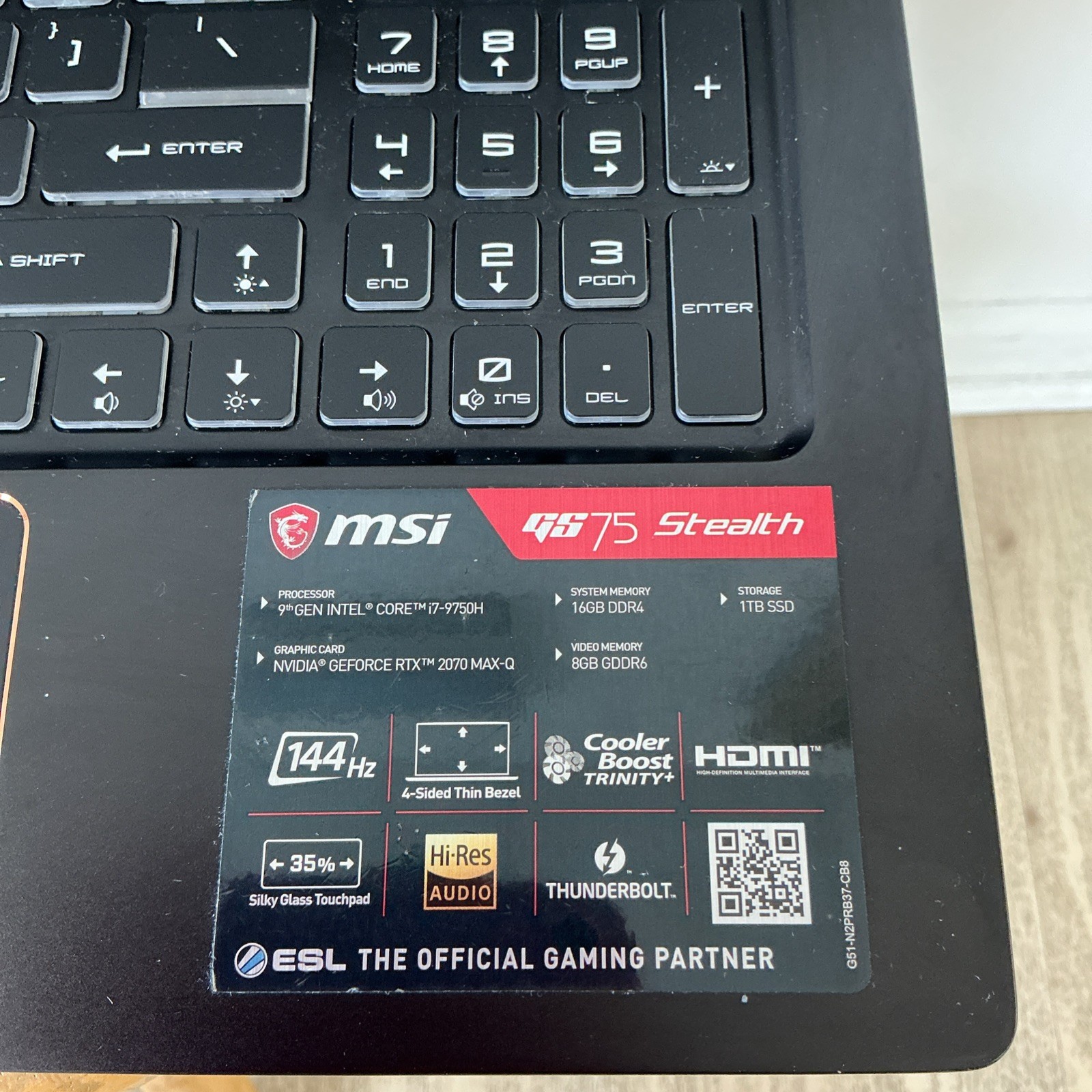 MSI GS75 Stealth 17.3 inch (1 TB, Intel Core i7 9th Gen., 2.60 GHz, 16 GB)…