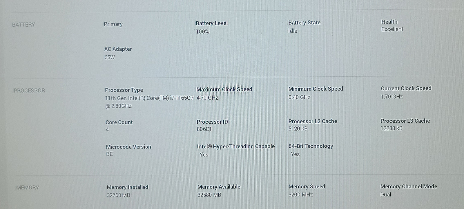 Dell Latitude 5420 i7-1165G7 32GB Memory RAM Windows 11 PRO 1TB NVMe SSD @ 100%