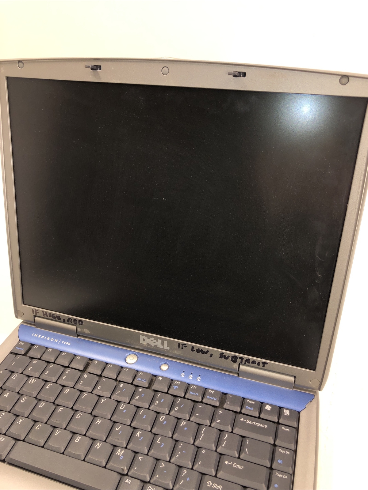 Dell Inspiron 1100 PP07L Laptop Computer 1 GB Ram. No Hard drive FOR PARTS
