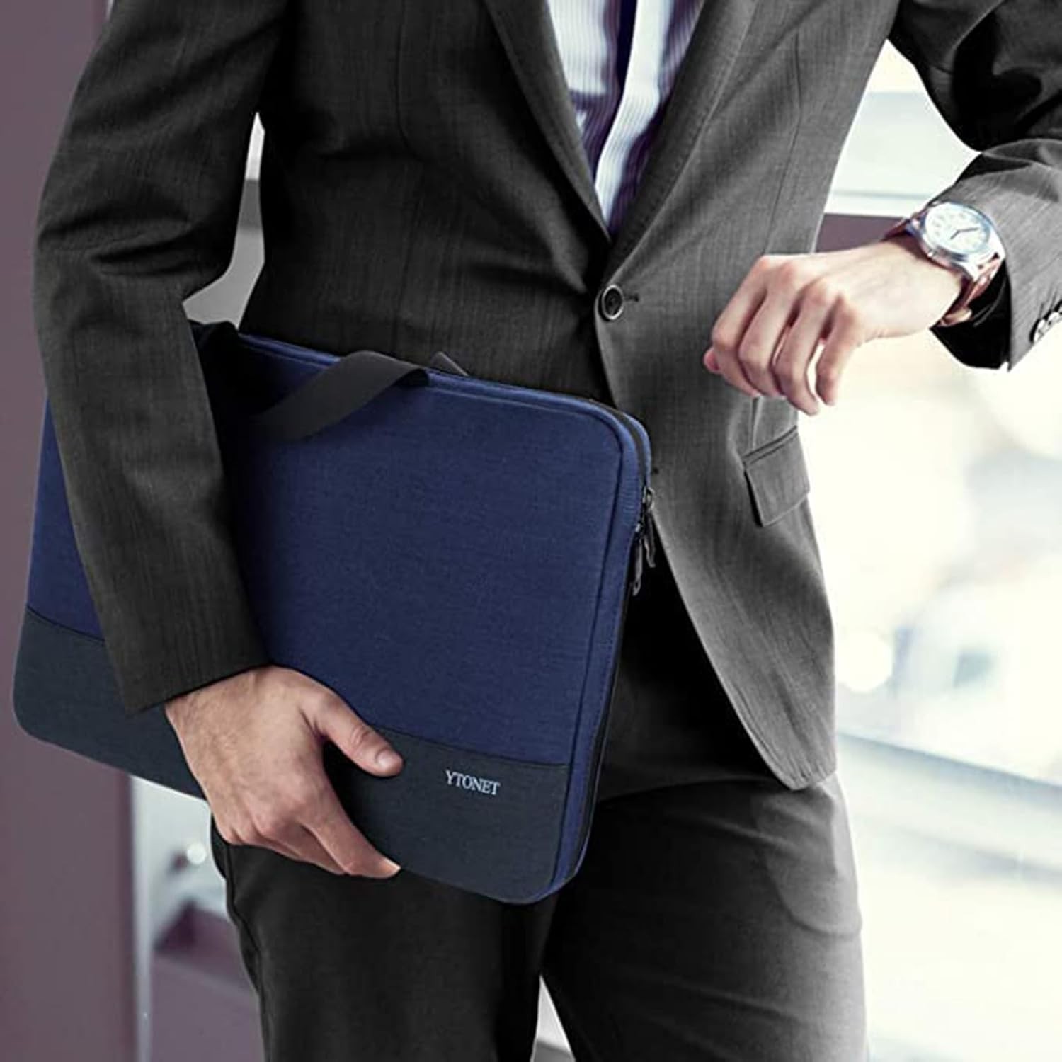 Laptop Sleeve Case 15.6 Inch, Slim Water Resistant Laptop Cover with Handle