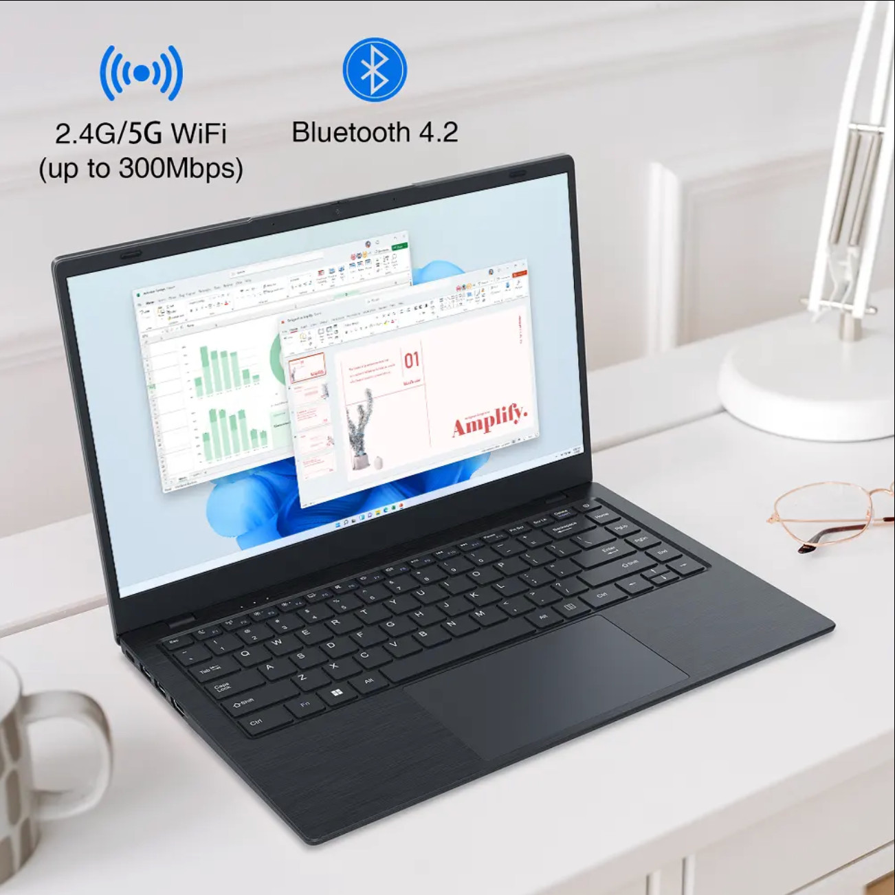 School & Work – 14″ Laptop – Windows 11, 8GB Mem, 128GB SSD, Intel – Orbix Tech