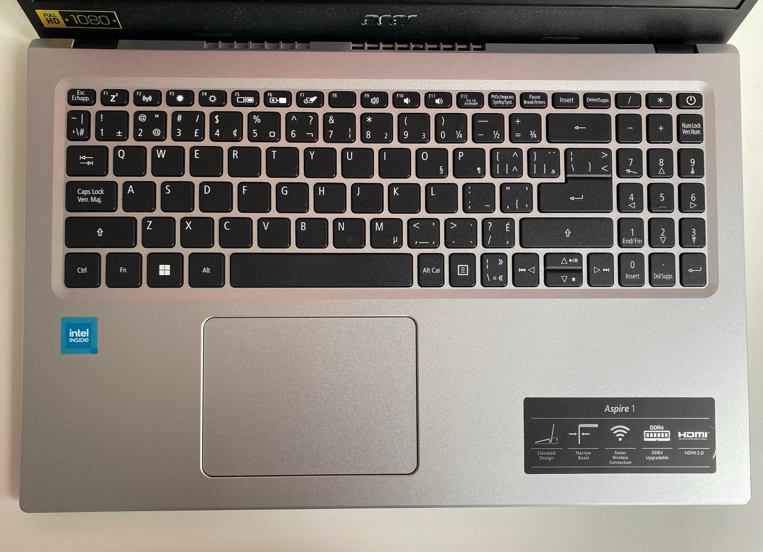 Acer Aspire 1 – 15.6″ FHD Intel N4500 4G RAM 128G Flash Drive Windows 11 S mode