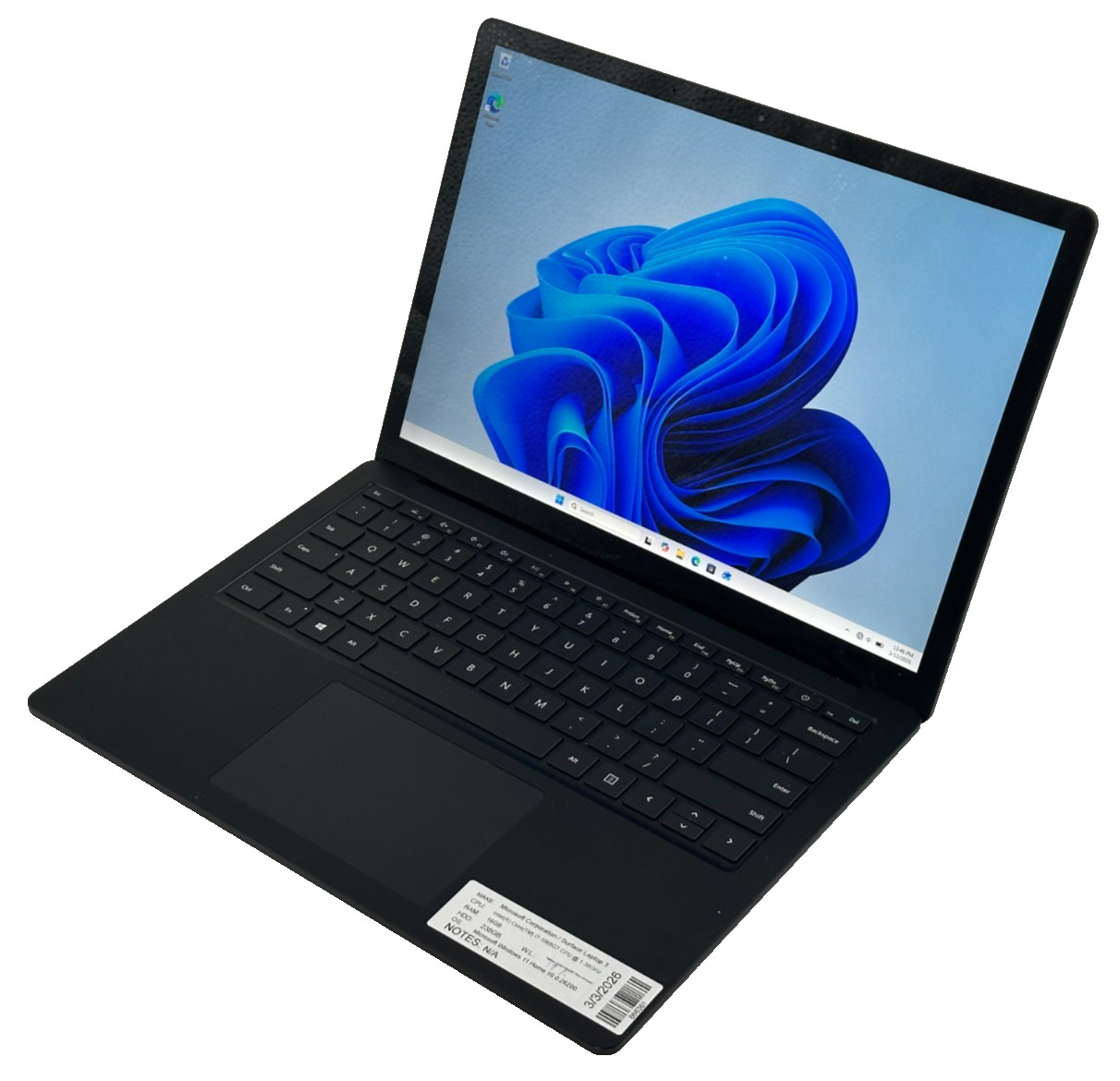 MICROSOFT SURFACE 3 LAPTOP CORE i7-1065g7 @ 1.30 GHZ 16GB RAM 238GB SSD (lp666)