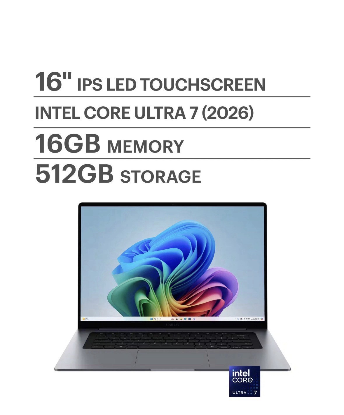 Samsung Galaxy Book6 16″ IPS Laptop Intel Core Ultra 7 355 16GB Ram 512GB SSD