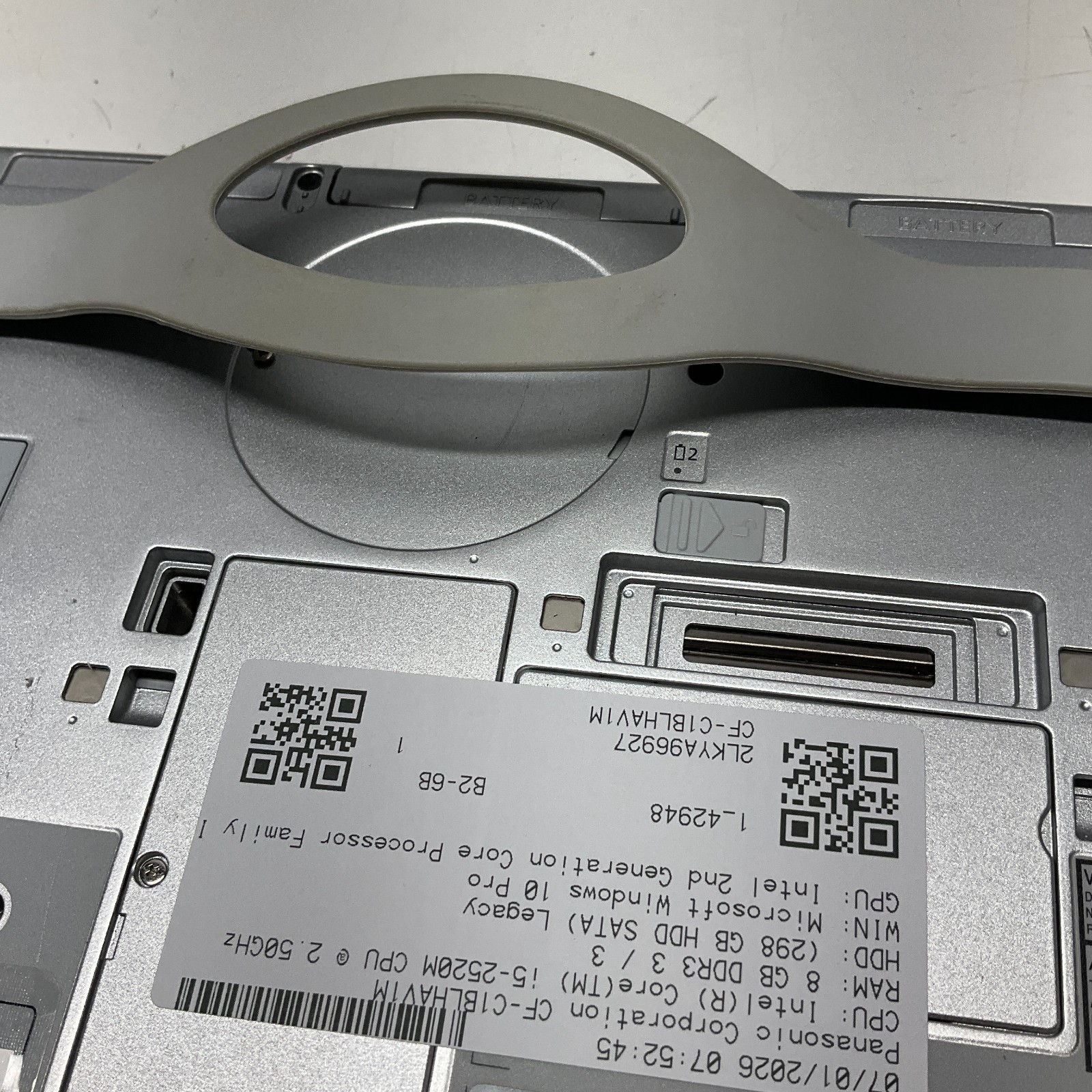 Panasonic ToughBook CF-C1 Intel i5-2520M 8GB RAM 320GB HDD Windows 10 Pro Laptop