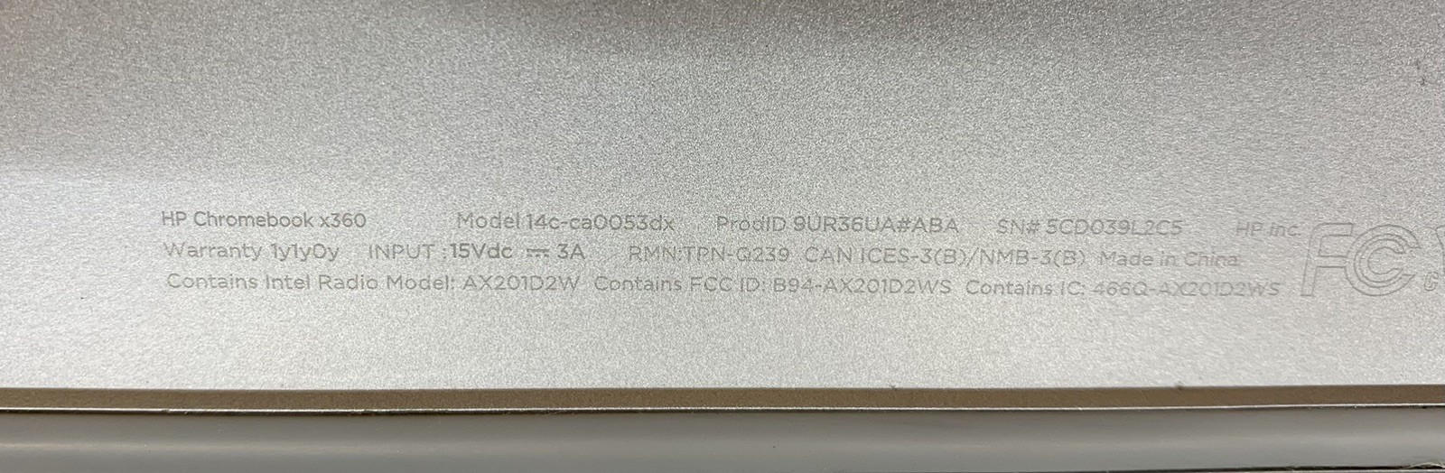 HP Chromebook x360 14c-ca0053dx 14″ Touch i3-10110U@2.1GH 8GB RAM 64GB eMMC SSD