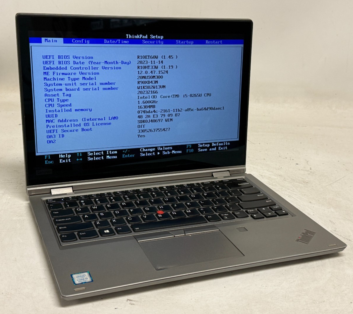 Lenovo ThinkPad L390 Yoga 2in1 13.3″ (i5-8265u – 16GB RAM – 256GB – Win11Home)