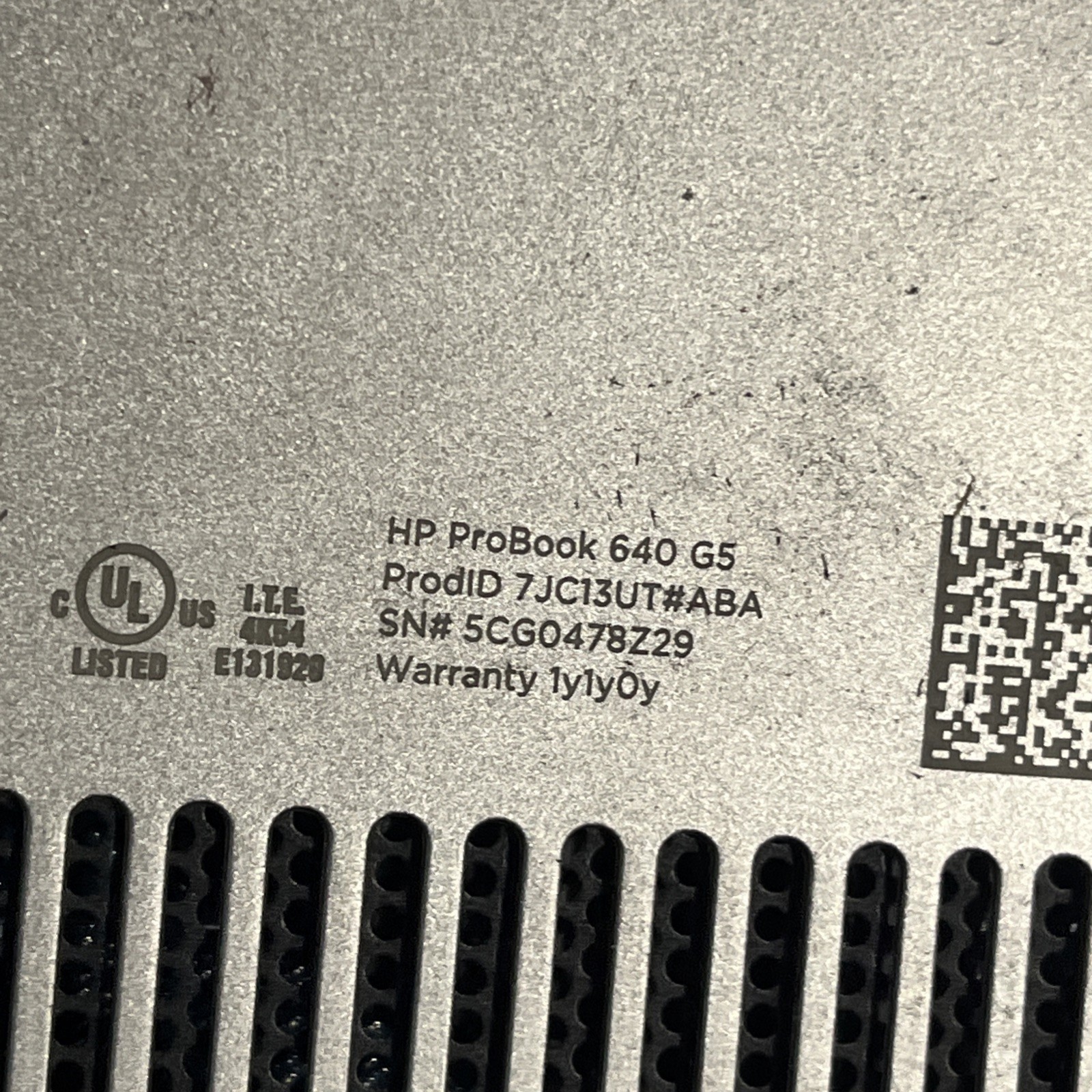 HP PROBOOK 640 G5 INTEL CORE I5-8265U 1.60GHZ 8GB RAM NO HD