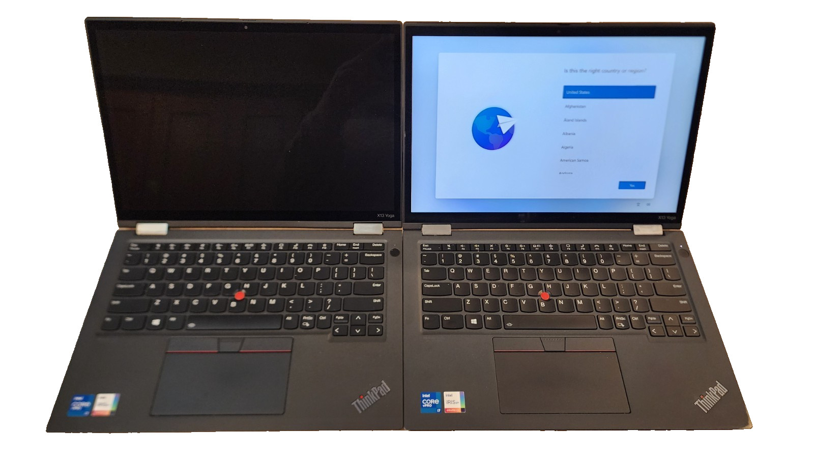 2x Lot Lenovo ThinkPad X13 Yoga Gen 2 i7-1185G7 16GB DDR4 512GB M.2 Laptops