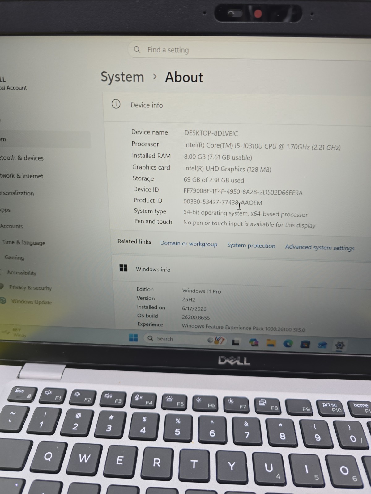 Dell Latitude 5410 14″ 256GB SSD, Intel Core i5 10th 8GB Ram Windows 11 Pro