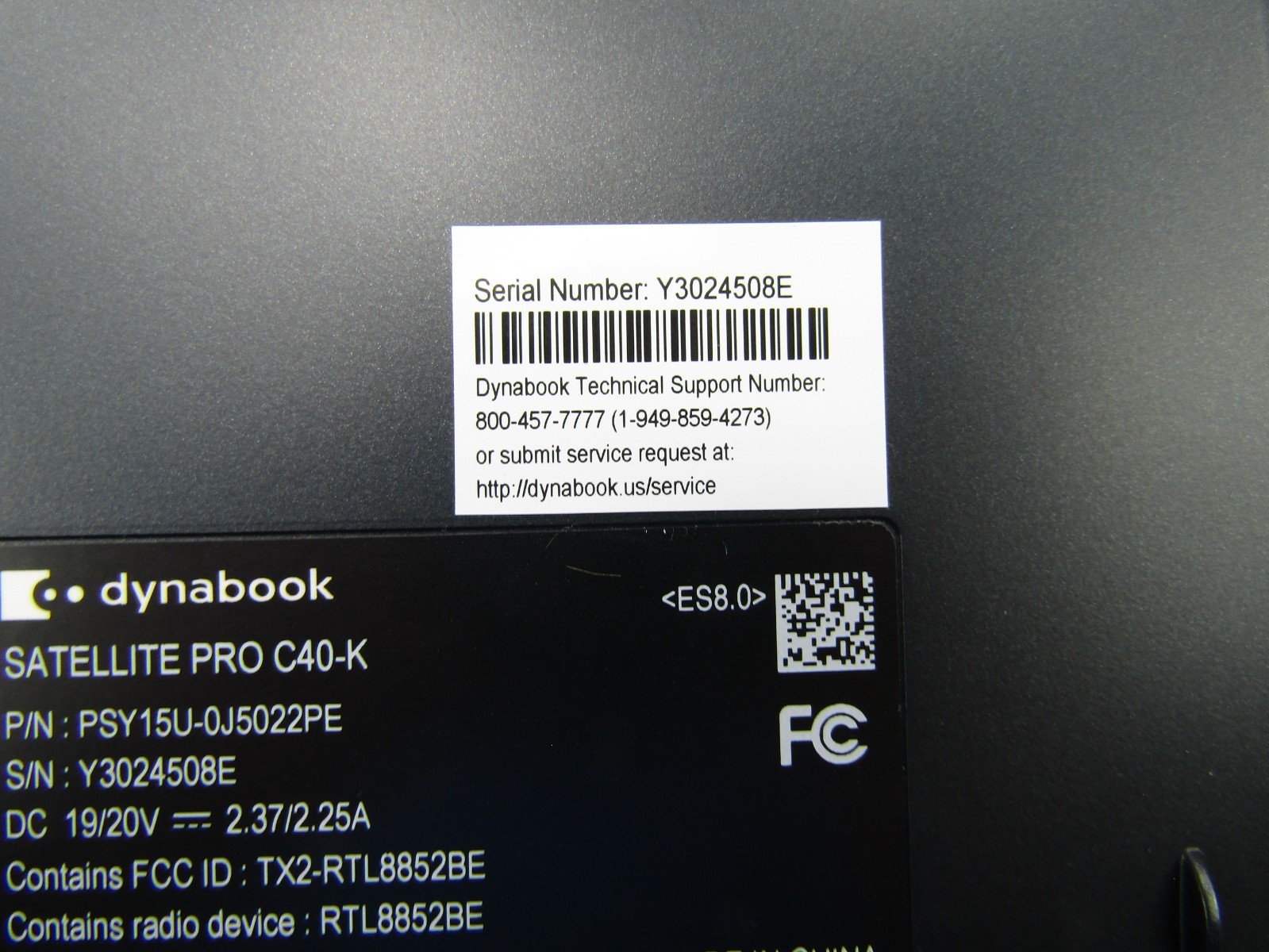 Dynabook Satellite Pro C40-K Laptop Original Instruction No Charger For Parts
