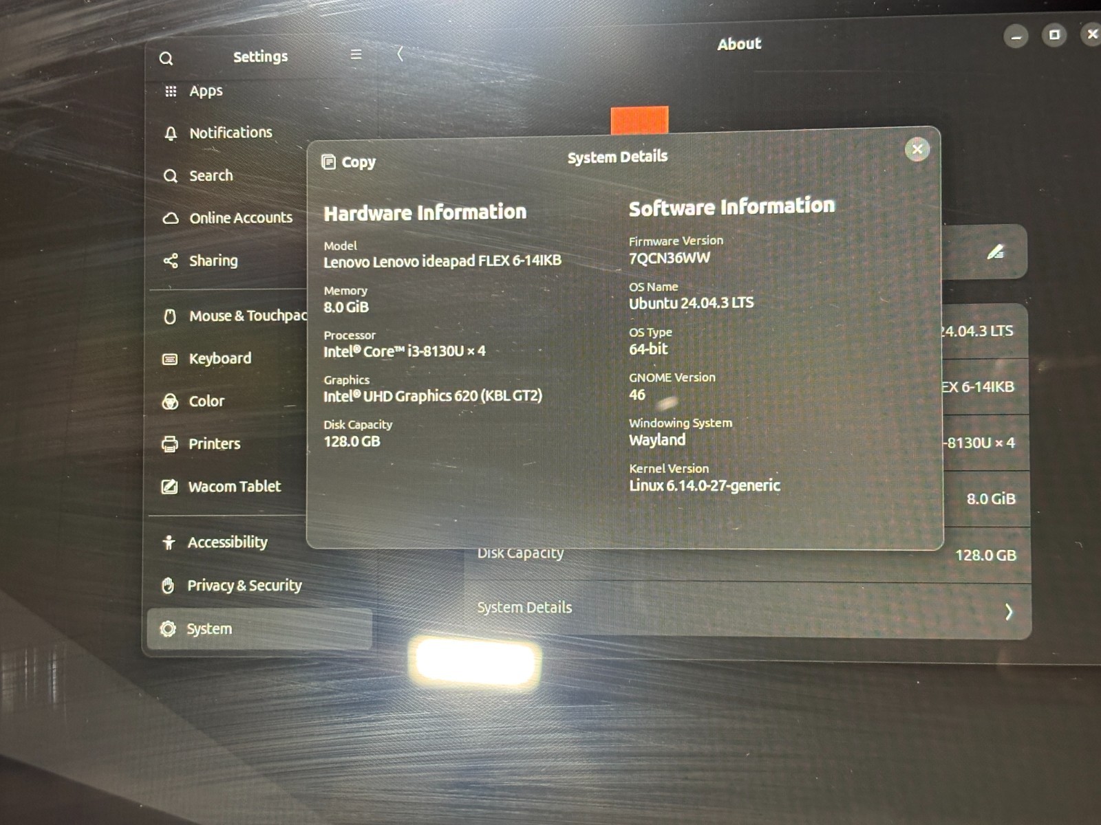 LENOVO IdeaPad Flex 6 Intel i3-8130 8GB RAM 128GB SSD