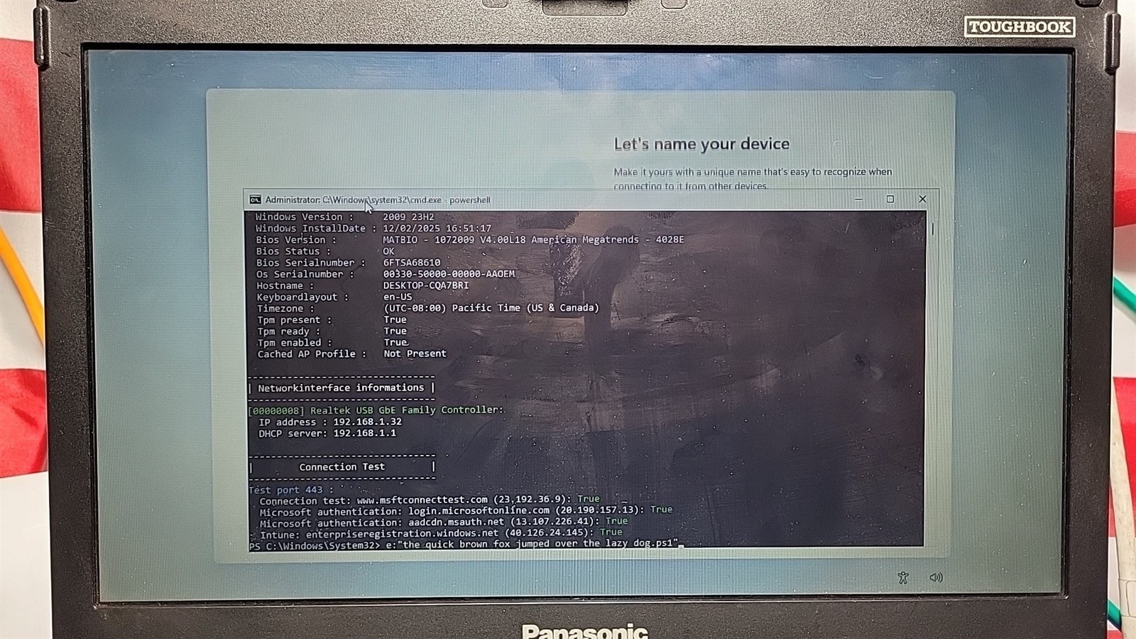 Screen Film Panasonic ToughBook CF-53 Laptop Intel i5-4310U 2GHz 8GB 500GB