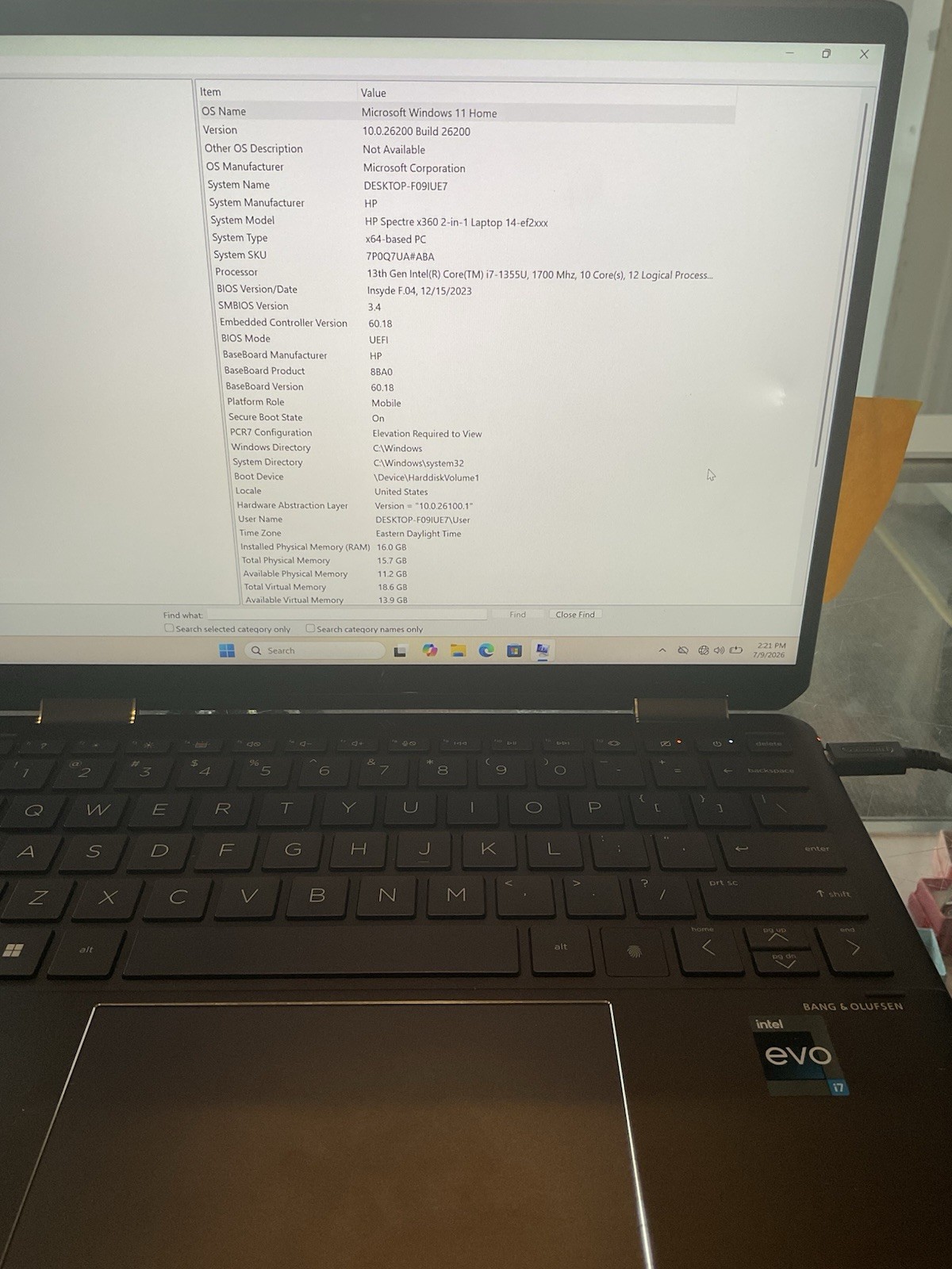 HP Spectre X360 2-in-1 14-EF0XXX 13.5″ Touch i7-1255U 16GB RAM 512GB SSD