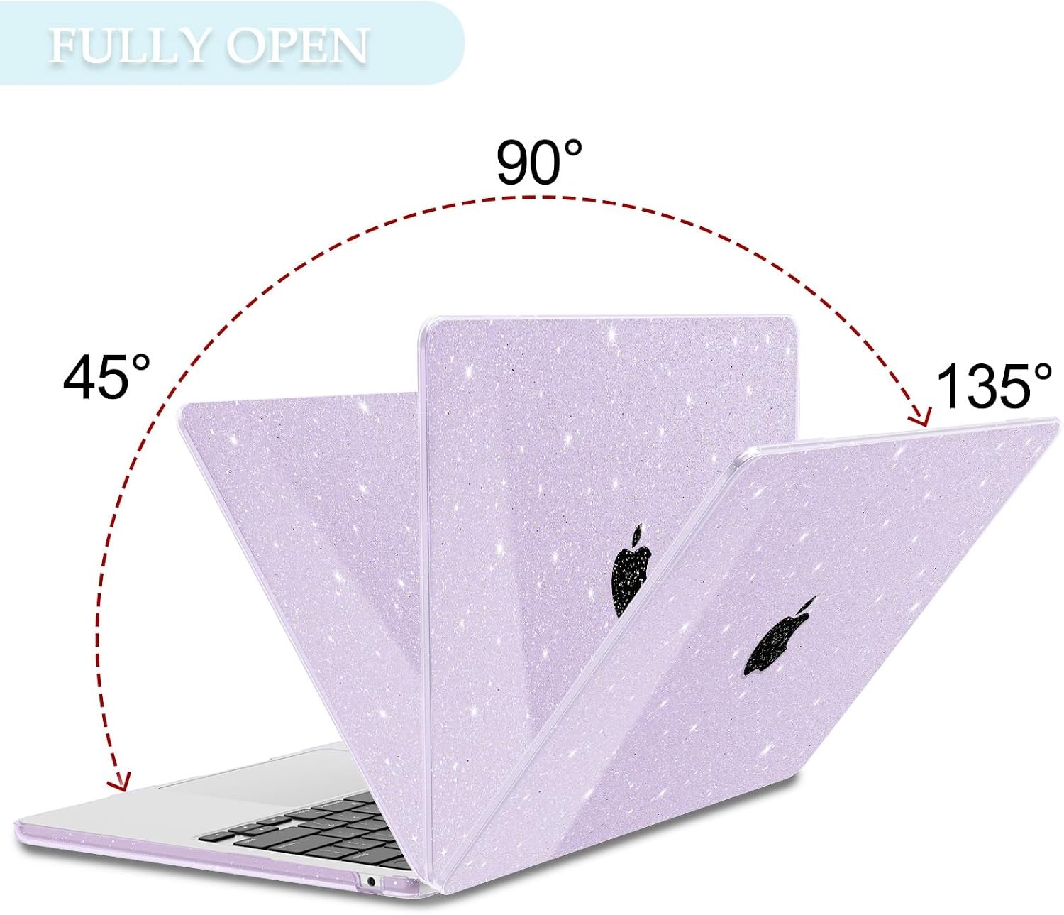MacBook Air 15 inch Case Glitter 2026 2025-2022 M5 M4 M3 M2 Model A3448 A3241 A3