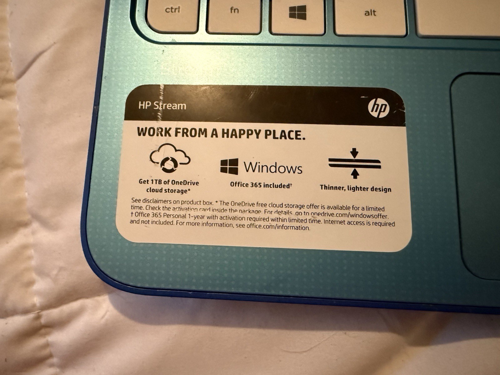 HP Stream Laptop Blue Two Toned Color