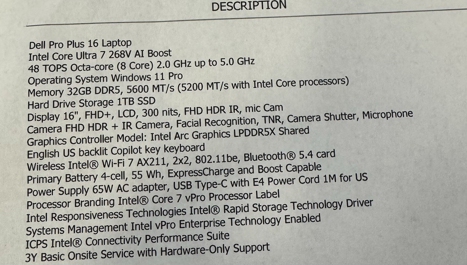 Dell Pro 16 Plus 16in FHD+ Intel Ultra 7 268V – 32GB RAM 1TB SSD – Free Shipping