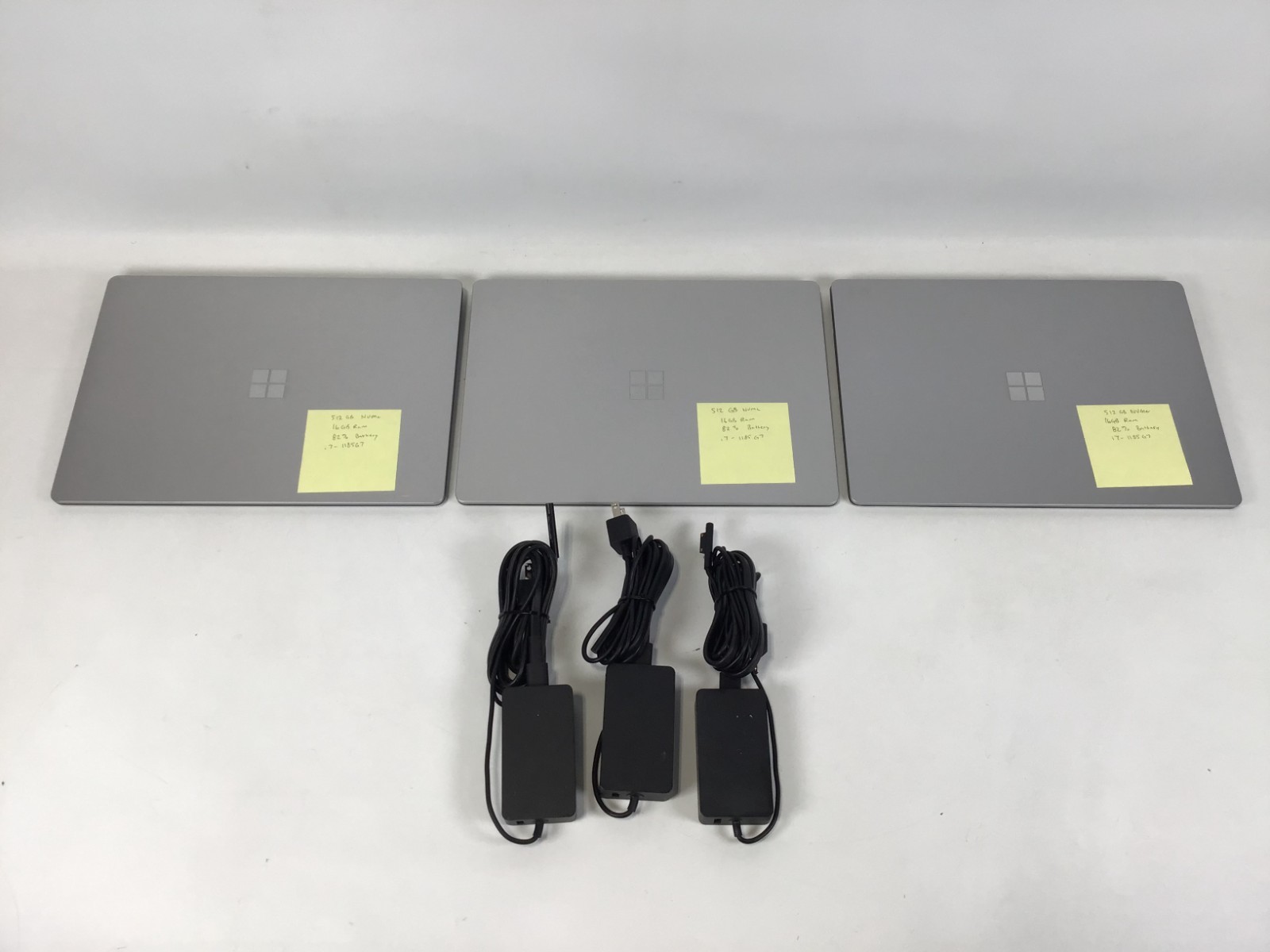 Lot of 3 Microsoft Surface Laptop 4 1950 13.5″ i7-1185G7 512GB SSD 16GB Ram ~