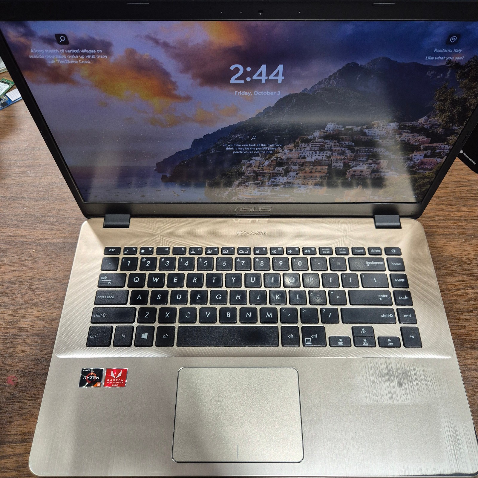 asus f505z notebook ryzen 5 2500u 12gb ram 240gb ssd
