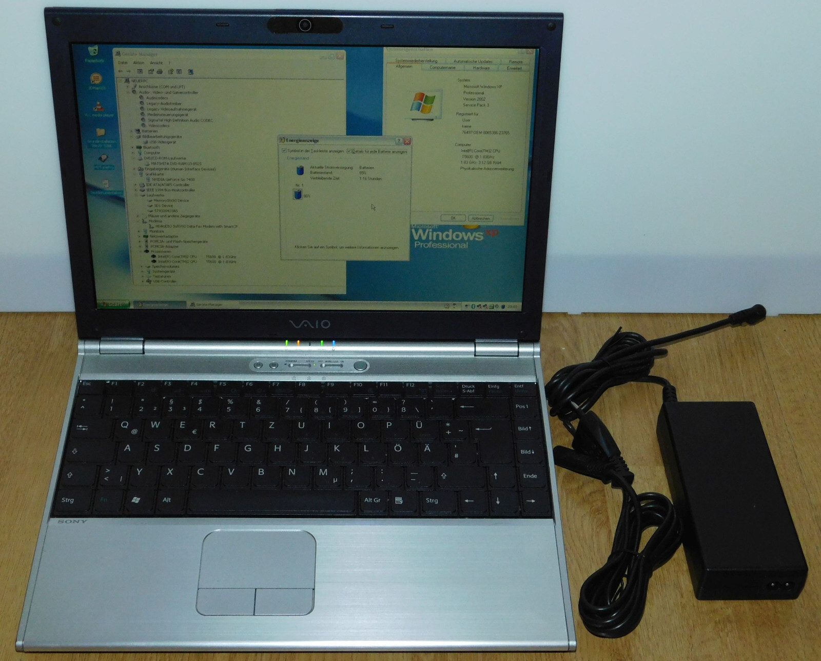13.3″ Laptop Notebook Sony Vaio PCG-6Q2M VGN-SZ5MN 2x 1.83GHz 320GB 4GB Win XP