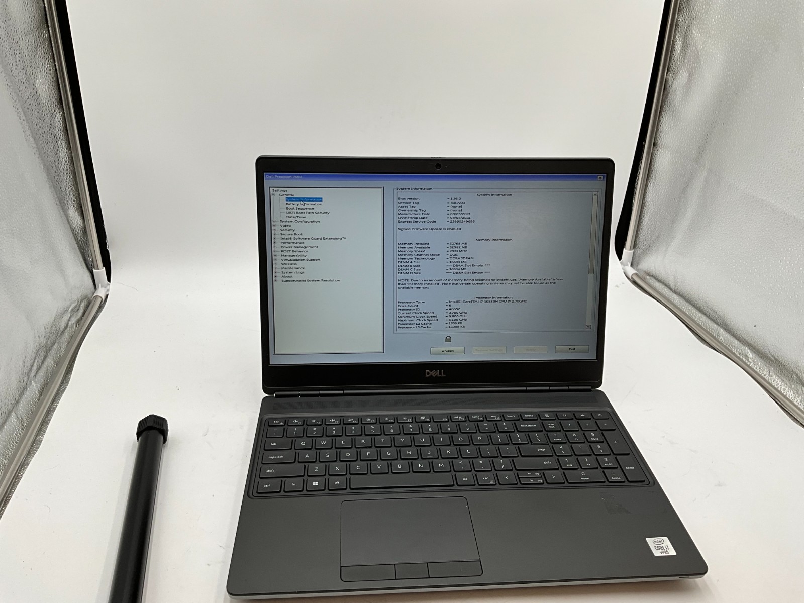 DELL Precision 7550 i7-10850H 2.70gh 64gb 1TB T2000 15.6″ LAPTOP B0L7Z33