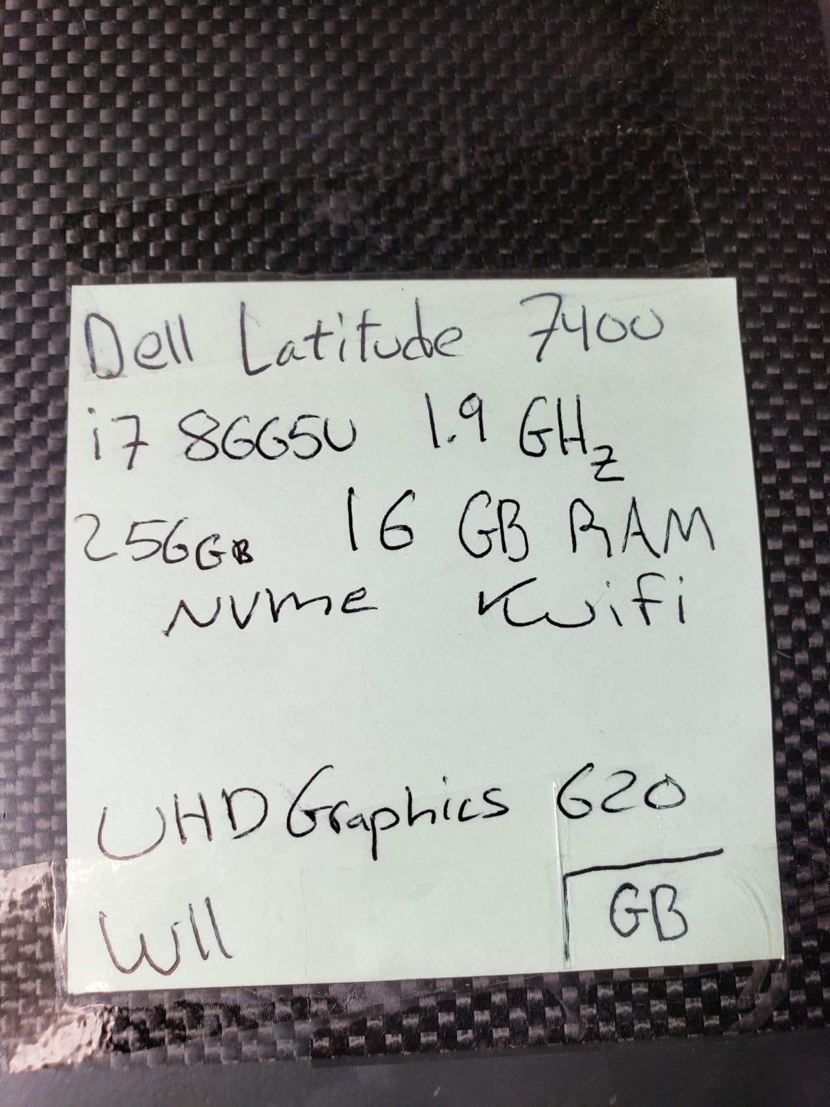 Dell Latitude 7400 i7-8665U 1.9GHz 16GB Ram 256GB NVMe reset Windows 11