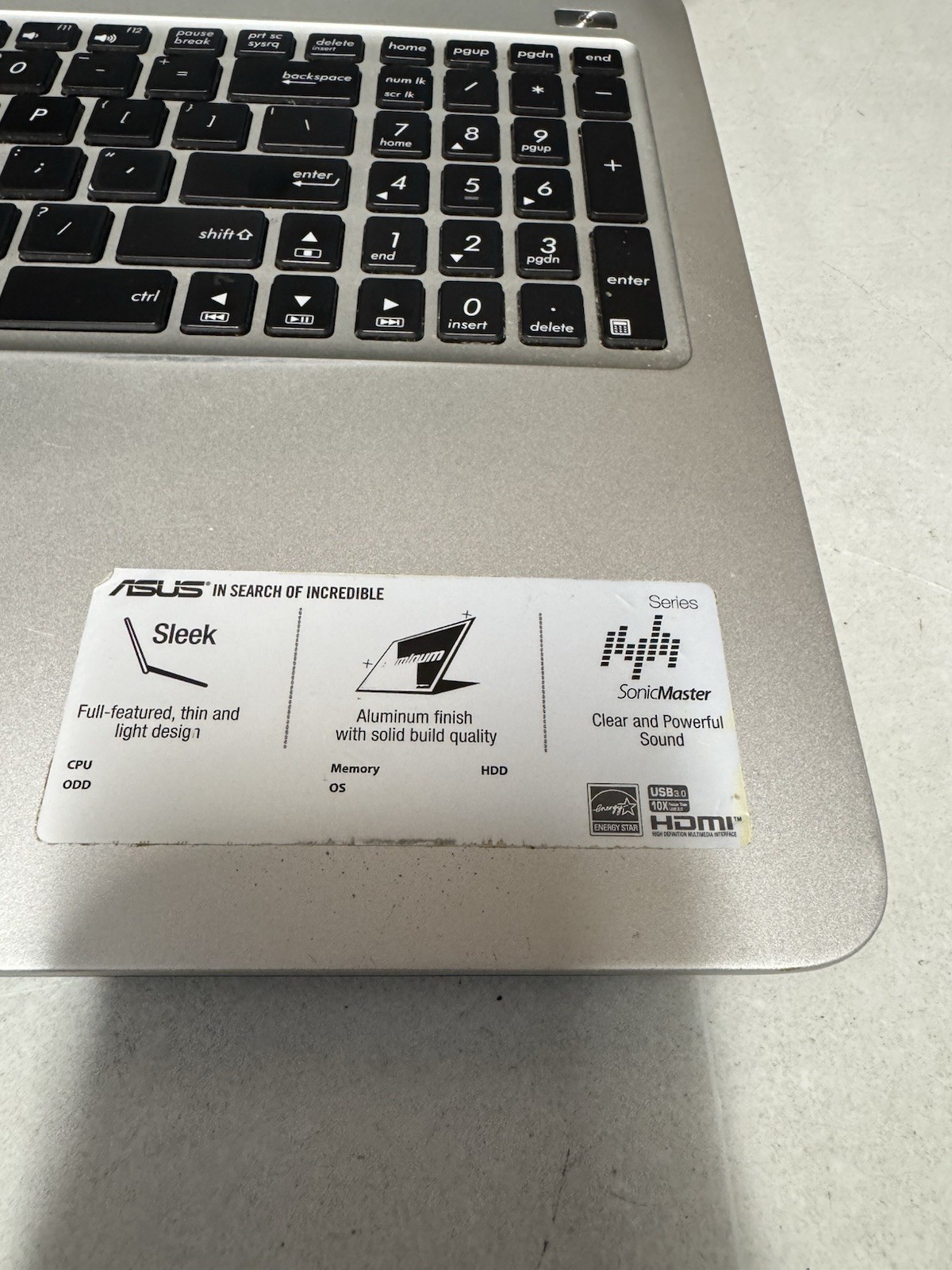ASUS K501L i5-5200U 8GB GTX 950M | Blue Screen | Bad HDD | For Parts