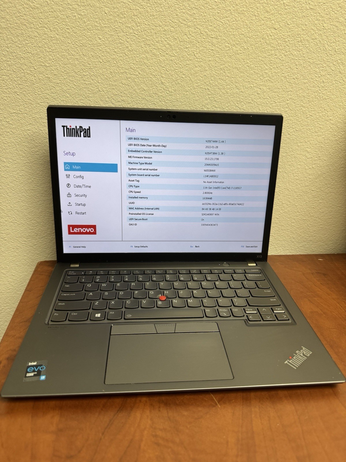 Lenovo ThinkPad X13 Gen 2 i7-1165G7 16GB RAM Touchscreen Silver NO SSD