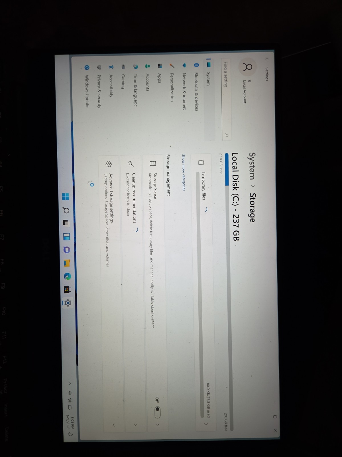 Dell XPS 13 9360 Laptop i7 7th Gen 256GB SSD 8GB