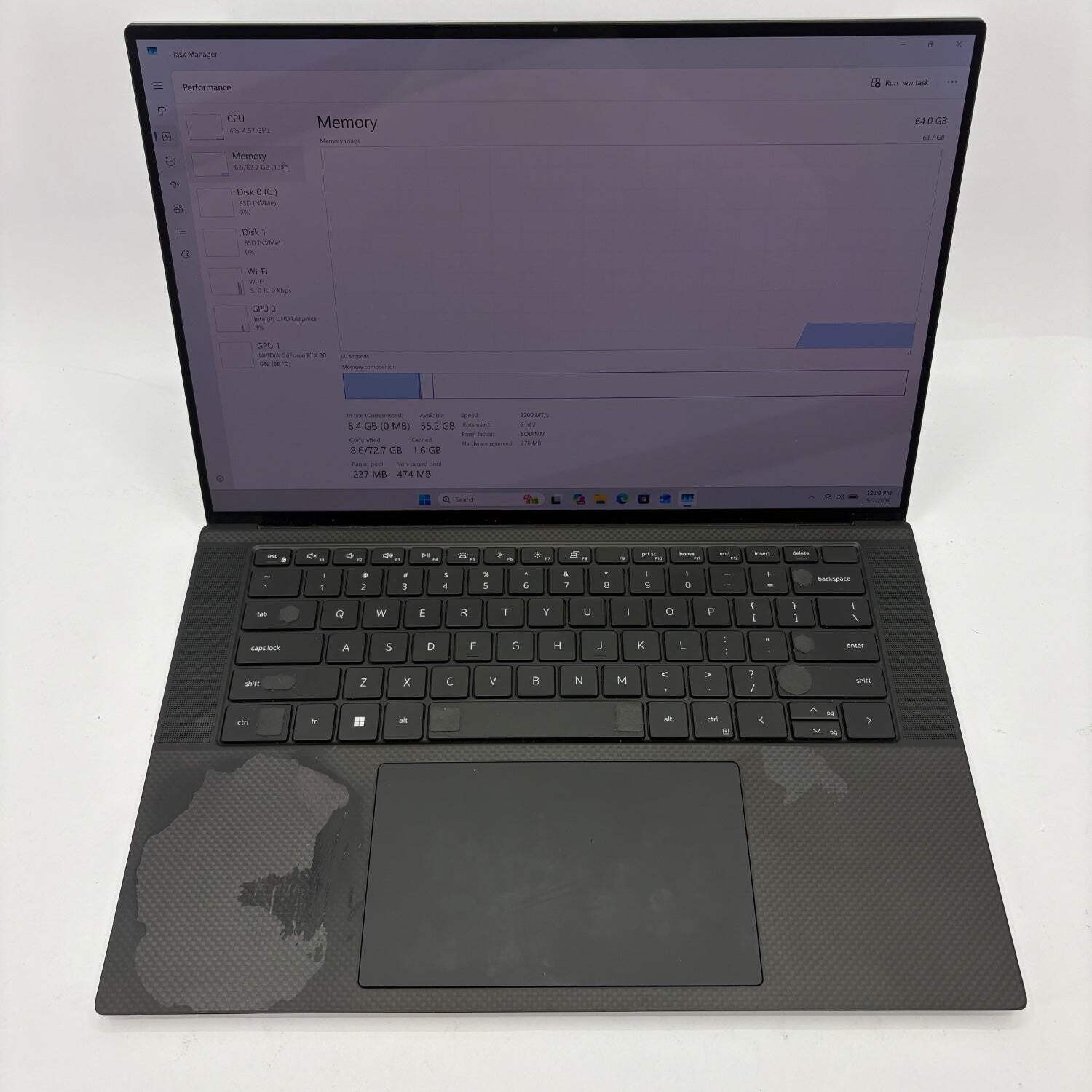 Dell XPS 15 9510 15.6″ i7-11800H 2.3GHz 64GB RAM 1TB SSD GeForce RTX 3050 Ti