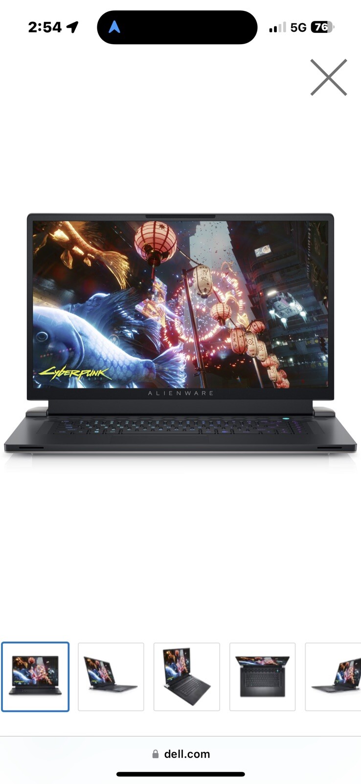 ALIENWARE X17 R2 👽 i9 12900H – FHD 1920×1080 480Hz- 3070Ti – 16GB RAM – 1TB SSD