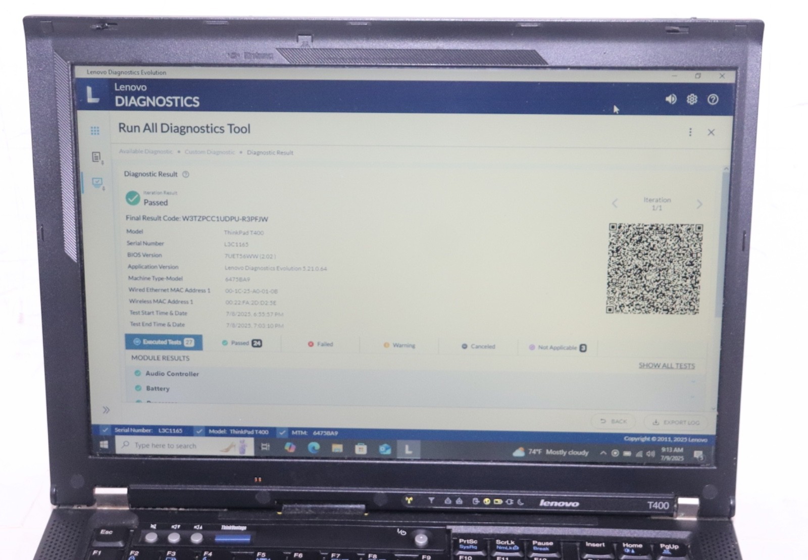 Lenovo ThinkPad T400|IntelCore Duo@2.40GHz|6GB RAM|500GB HDD|WIN 10 Prof|WiFi